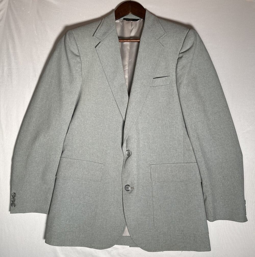Magic Stretch By Hagger Made In USA Men’s Grey Blazer Sz 38